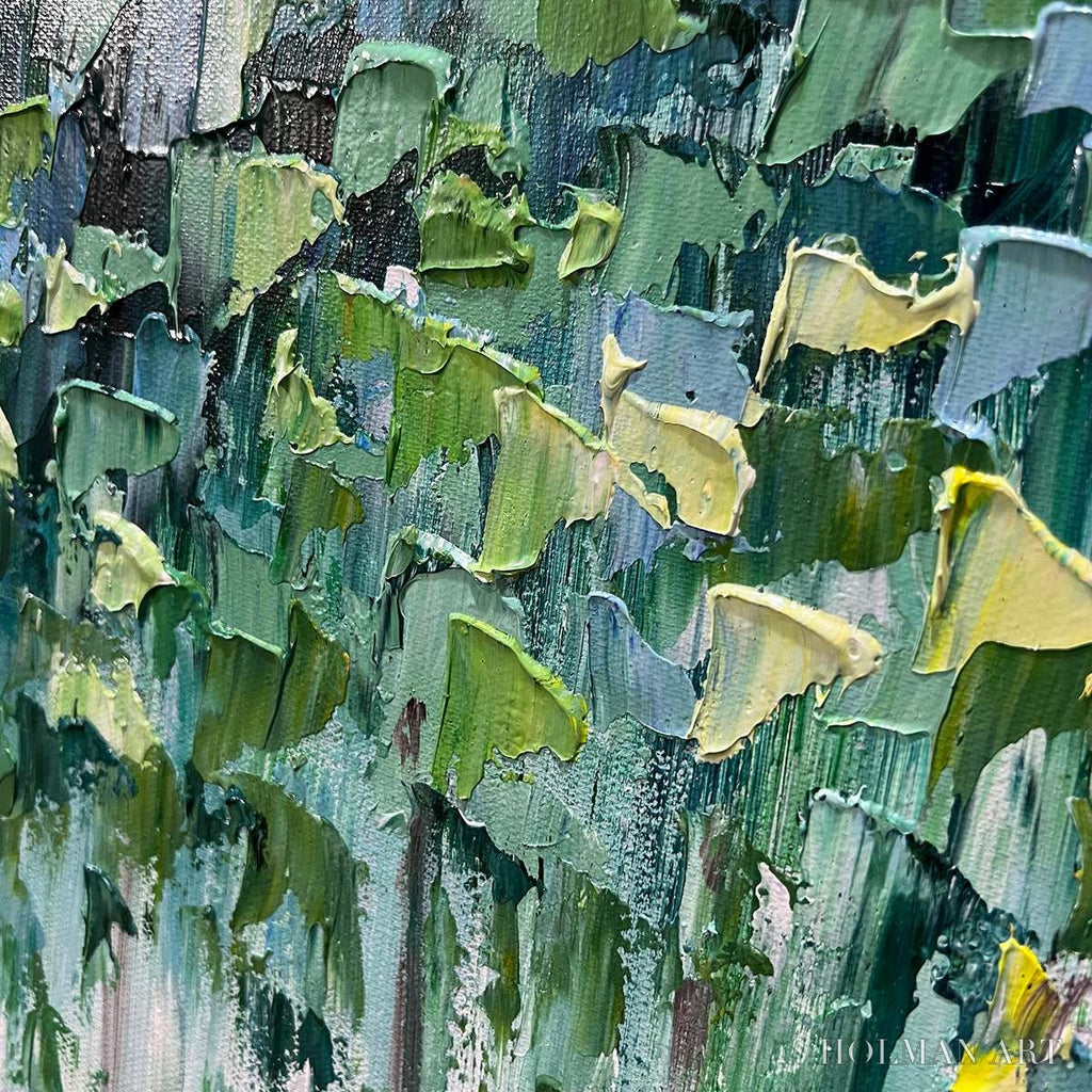 HOLMAN ART Emerald Forest – Abstract Forest Painting in Green and Blue - image 6