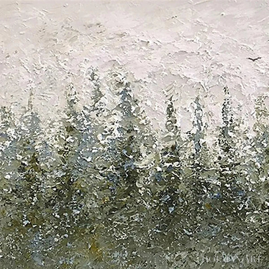 HOLMAN ART Misty Forest – Textured Atmospheric Forest Landscape Painting - image 5