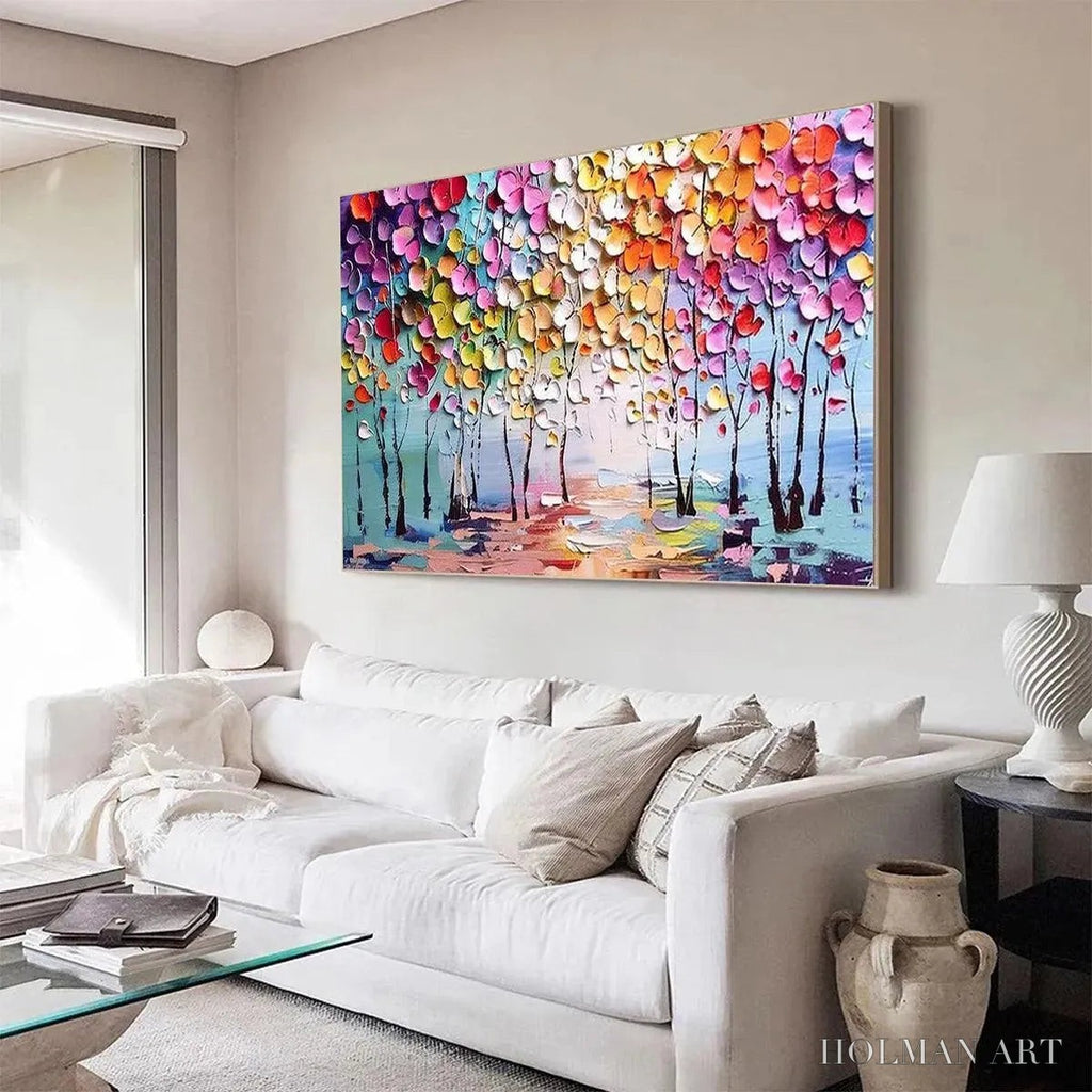 HOLMAN ART Enchanted Forest – Textured Impasto Forest Painting in Vibrant Colors - image 5