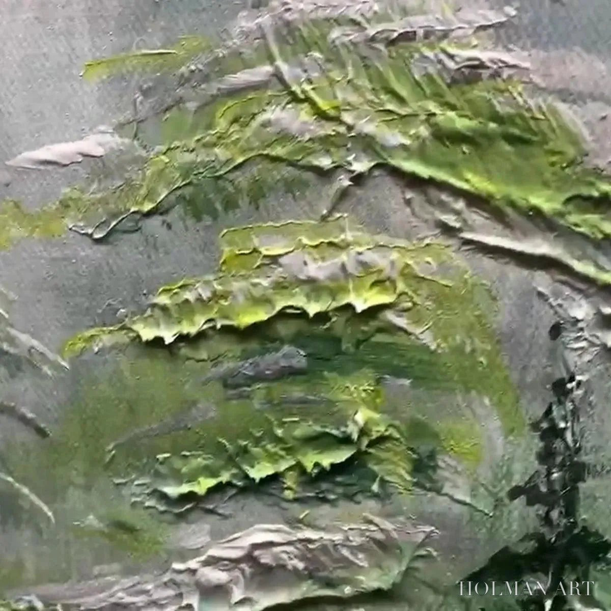 HOLMAN ART Emerald Forest – Textured Atmospheric Forest Landscape Painting - image 6