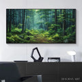 HOLMAN ART Forest Path – Panoramic Green Forest Landscape Painting - image 2