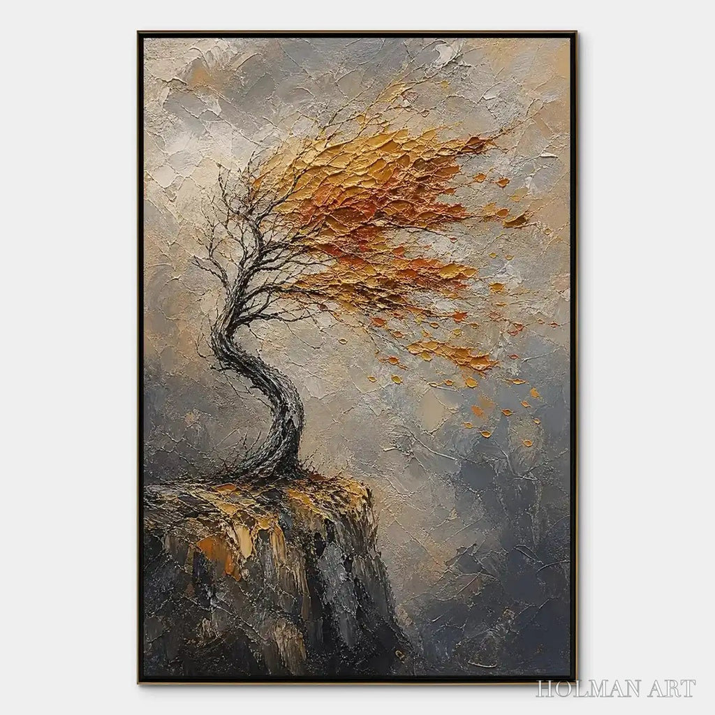 HOLMAN ART Windfall Tree – Windswept Autumn Tree Painting - image 1