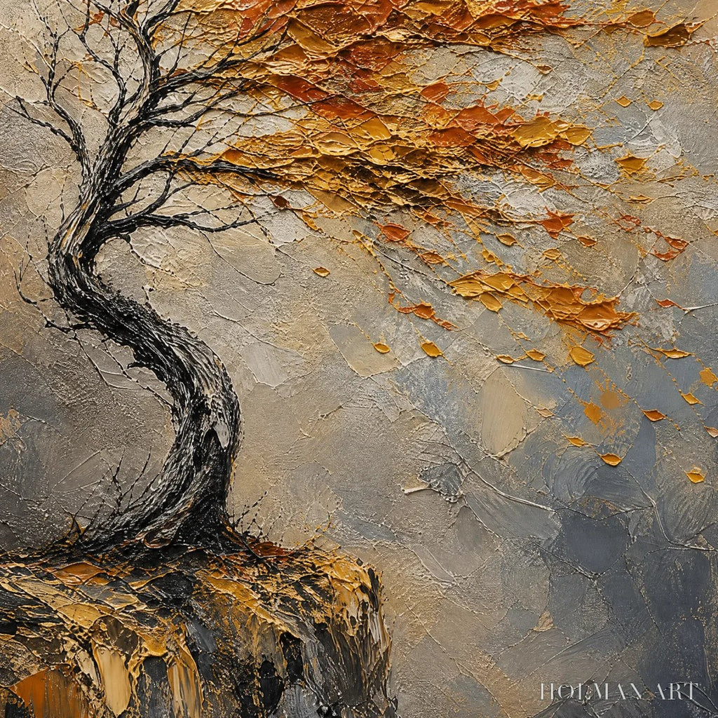 HOLMAN ART Windfall Tree – Windswept Autumn Tree Painting - image 3