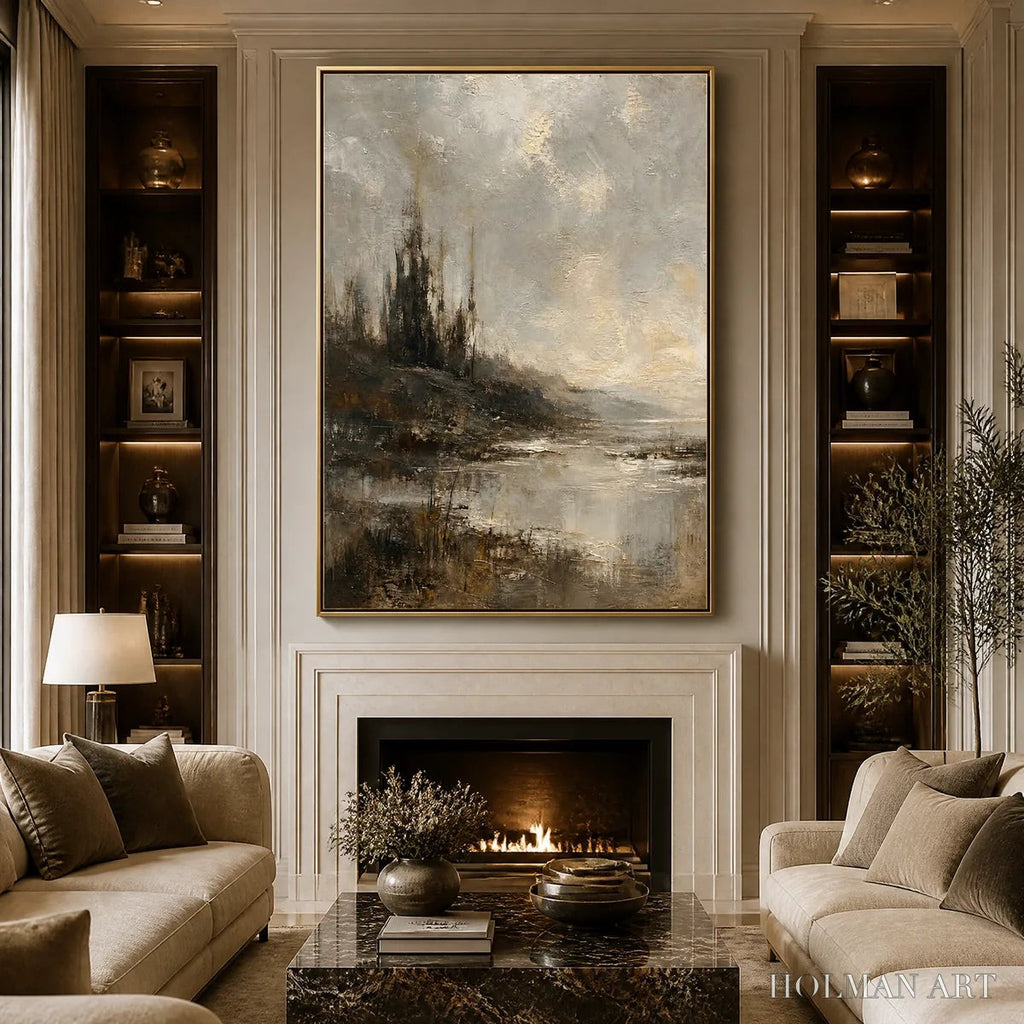 HOLMAN ART Tarnished Lake – Moody Lake Landscape Painting - image 2