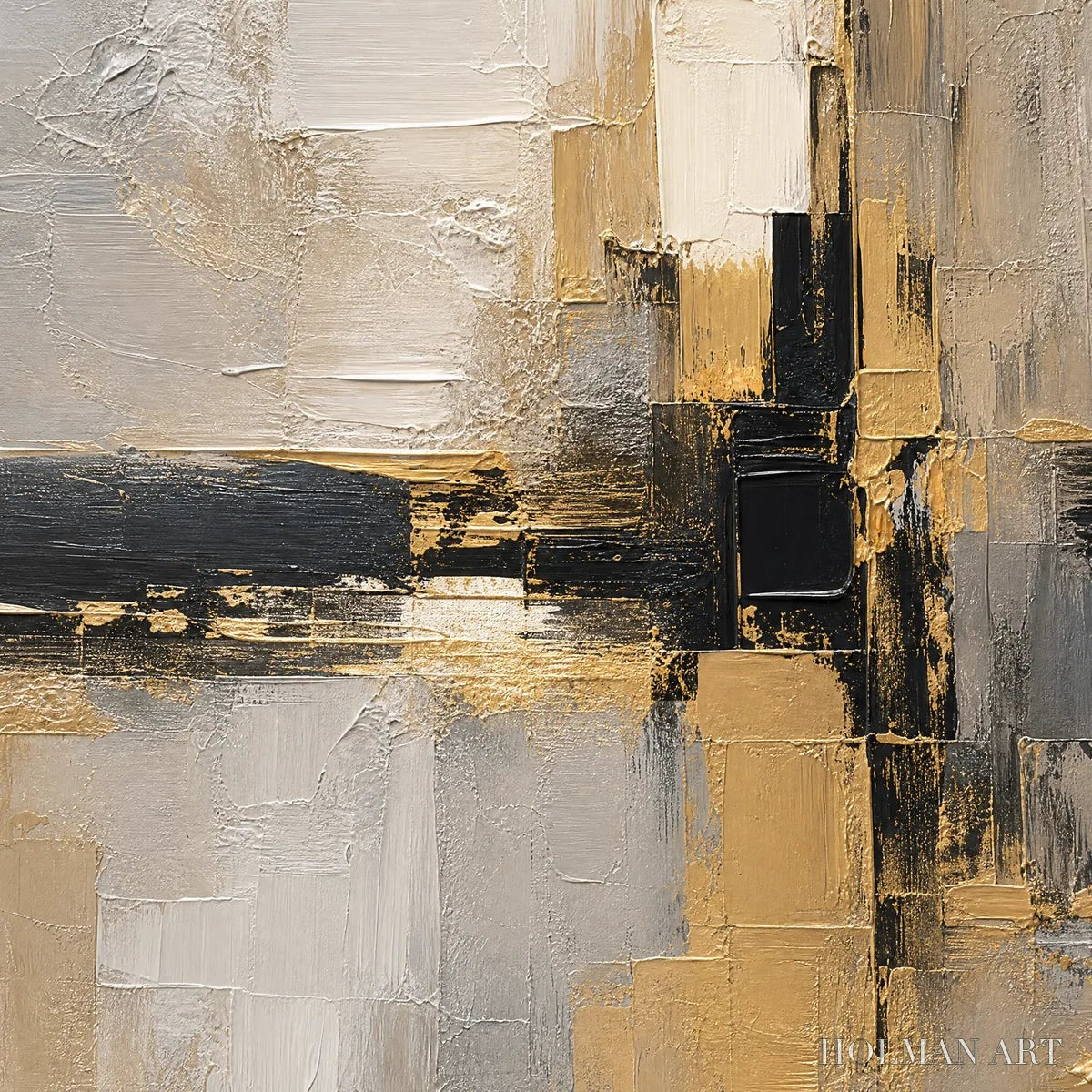 HOLMAN ART Golden Haze – Golden Mist Abstract Landscape - image 3