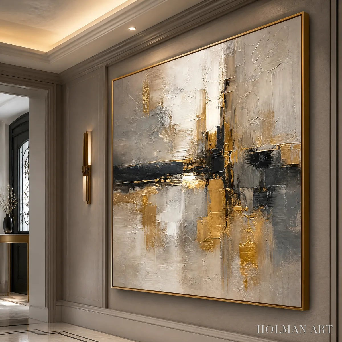HOLMAN ART Golden Haze – Golden Mist Abstract Landscape - image 4