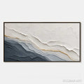 HOLMAN ART Aeon – Textured Grey and Gold Abstract Landscape Painting - image 1