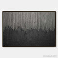 HOLMAN ART Ashen Cascade – Large Textured Black and Grey Abstract - image 1