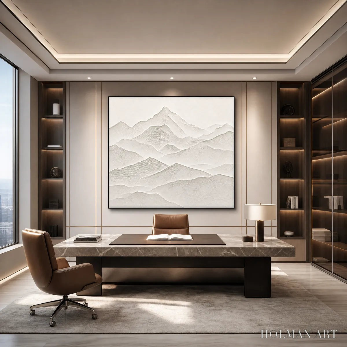 HOLMAN ART Zenith – Textured Minimalist Mountainscape in Wabi Sabi Style - image 2