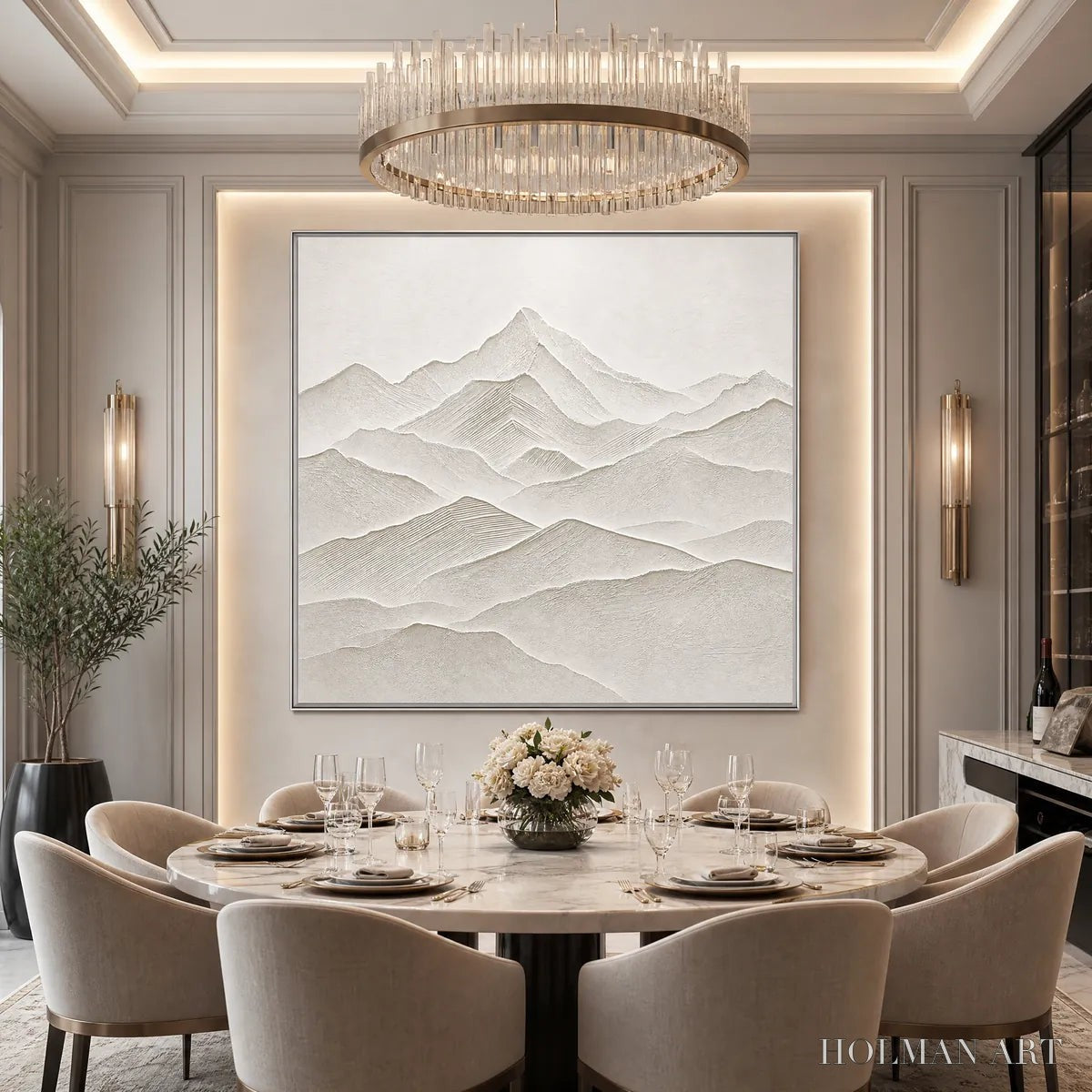 HOLMAN ART Zenith – Textured Minimalist Mountainscape in Wabi Sabi Style - image 4