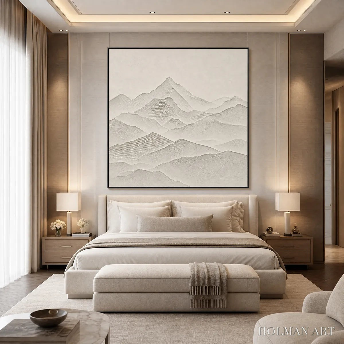 HOLMAN ART Zenith – Textured Minimalist Mountainscape in Wabi Sabi Style - image 5