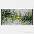 HOLMAN ART Verdant – Textured Green and White Abstract Impasto Painting - image 1