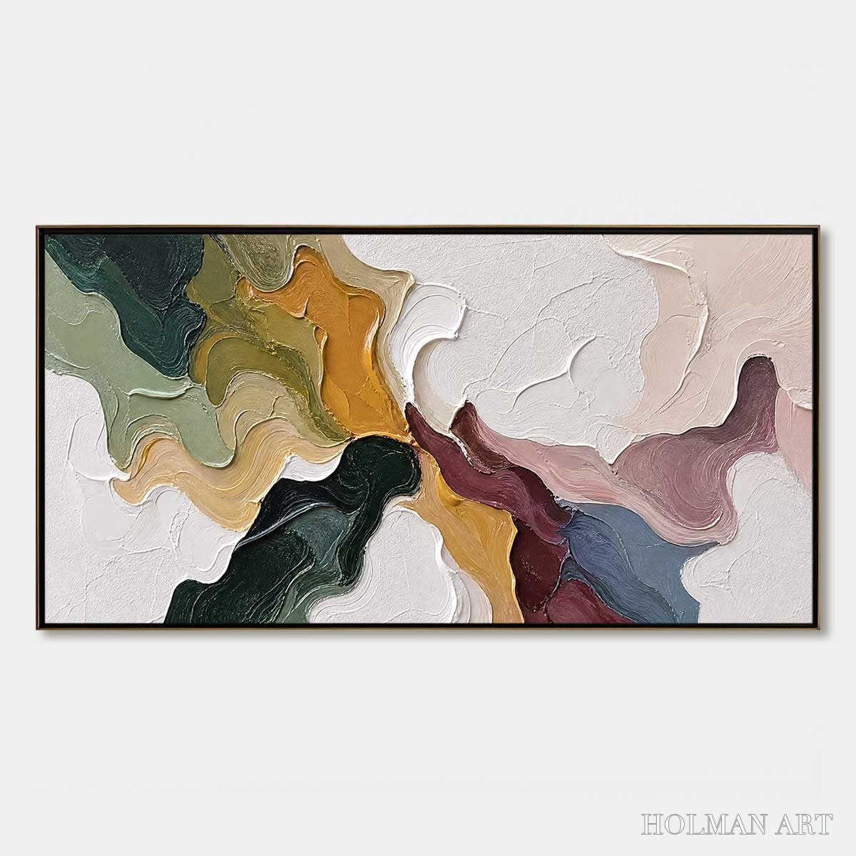 HOLMAN ART Confluence – Colorful Textured Abstract Impasto - image 1