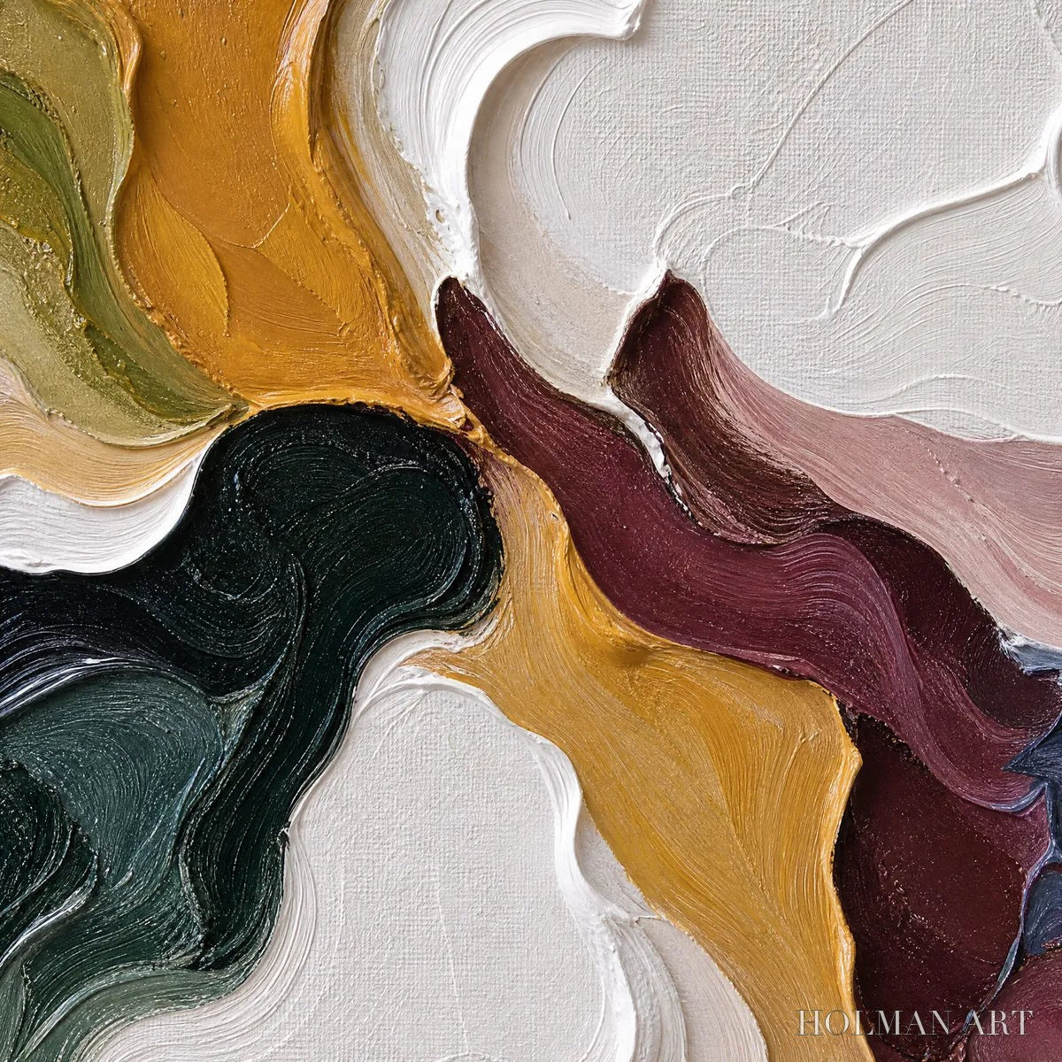 HOLMAN ART Confluence – Colorful Textured Abstract Impasto - image 3