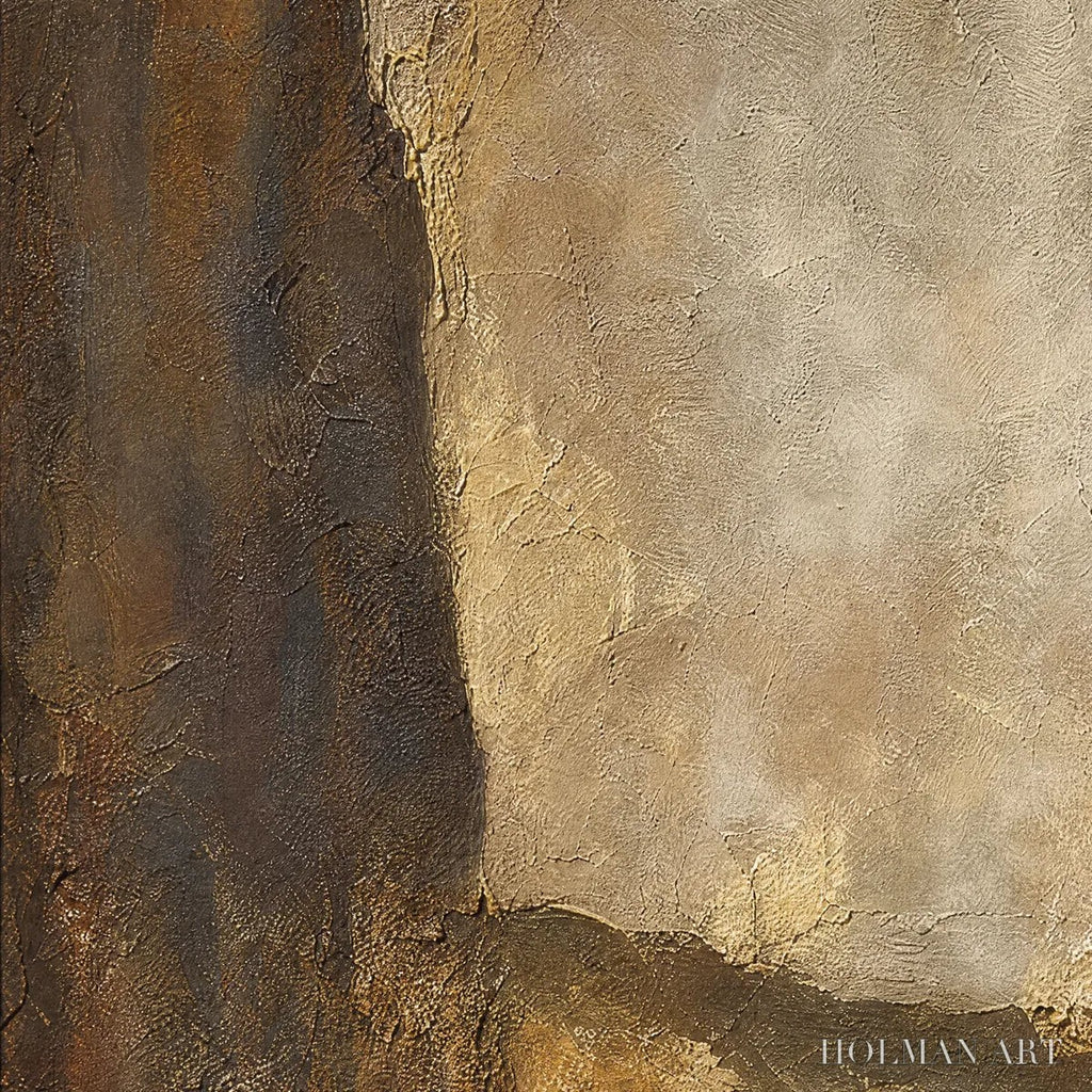 HOLMAN ART Earth'S Embrace – Large Textured Earth Tone Abstract - image 3