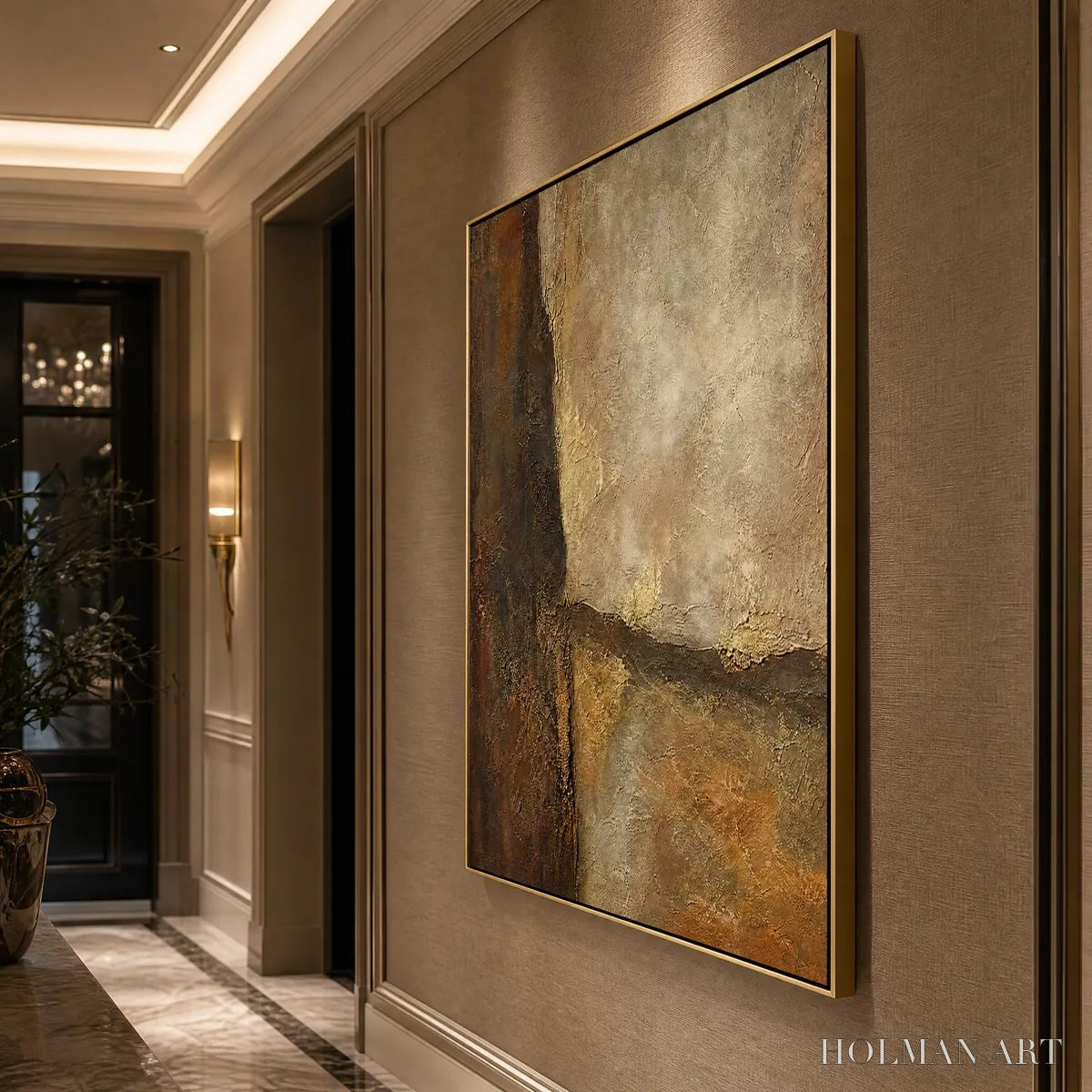 HOLMAN ART Earth'S Embrace – Large Textured Earth Tone Abstract - image 5
