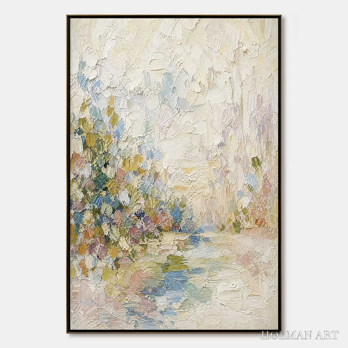 HOLMAN ART Serenity – Textured Abstract Landscape Oil Painting - image 1
