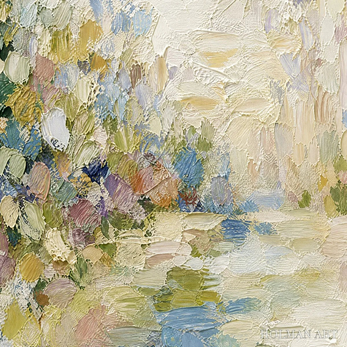 HOLMAN ART Serenity – Textured Abstract Landscape Oil Painting - image 3