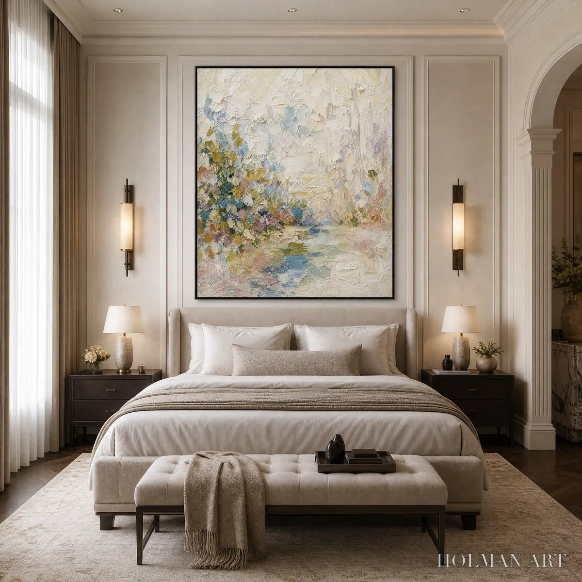 HOLMAN ART Serenity – Textured Abstract Landscape Oil Painting - image 5