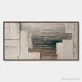 HOLMAN ART Strata – Large Horizontal Textured Wabi Sabi Abstract Painting - image 1