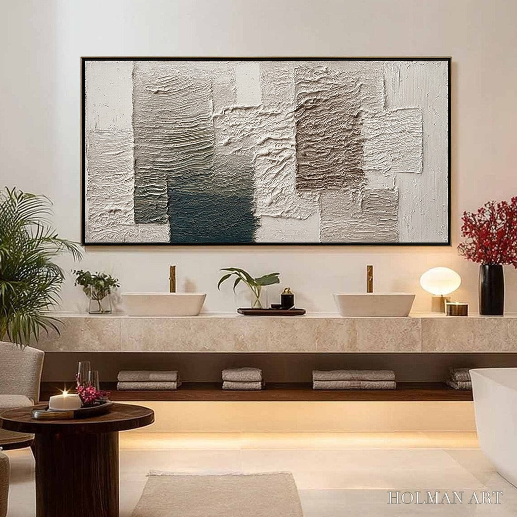 HOLMAN ART Strata – Large Textured Wabi Sabi Abstract Painting - image 4