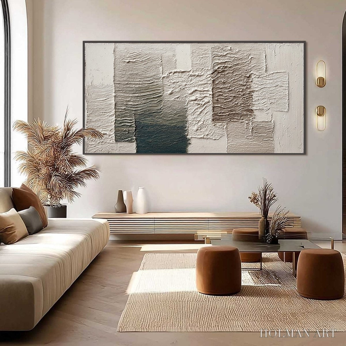 HOLMAN ART Strata – Large Textured Wabi Sabi Abstract Painting - image 6