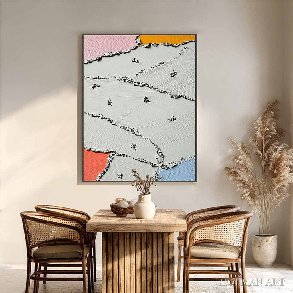 HOLMAN ART Riverbeds – Textured Abstract Painting with Minimalist Color Accents - image 2