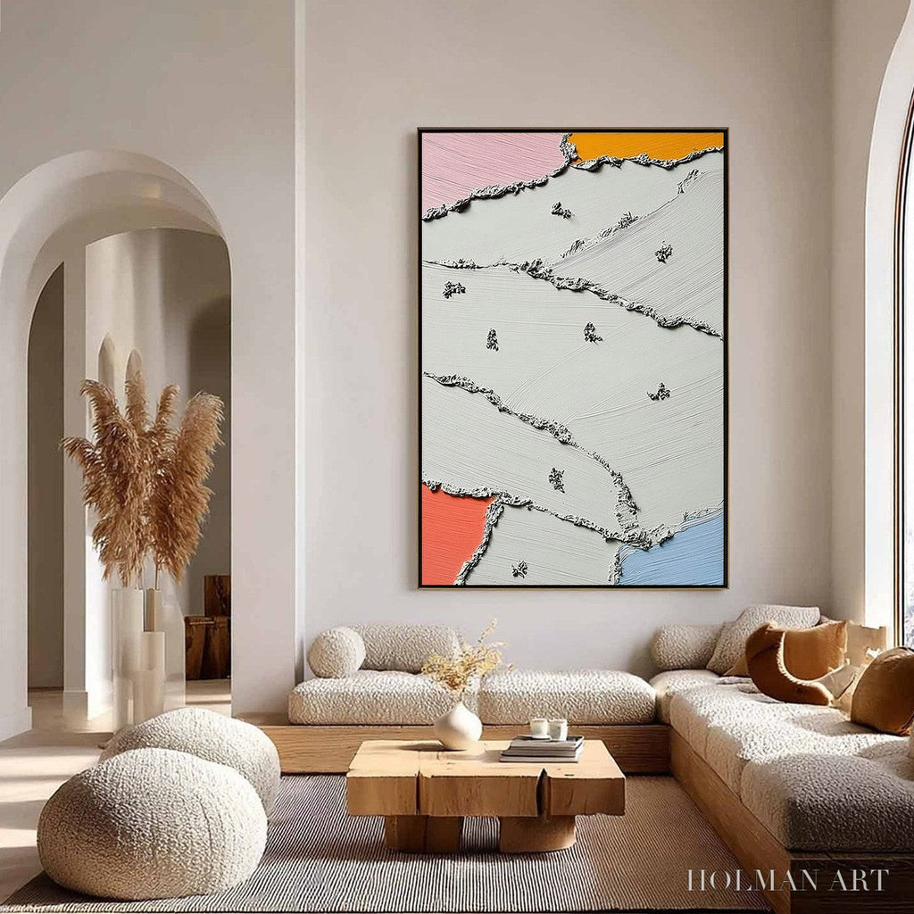 HOLMAN ART Riverbeds – Textured Abstract Painting with Minimalist Color Accents - image 4