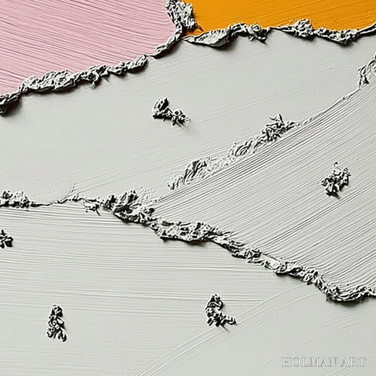 HOLMAN ART Riverbeds – Textured Abstract Painting with Minimalist Color Accents - image 5