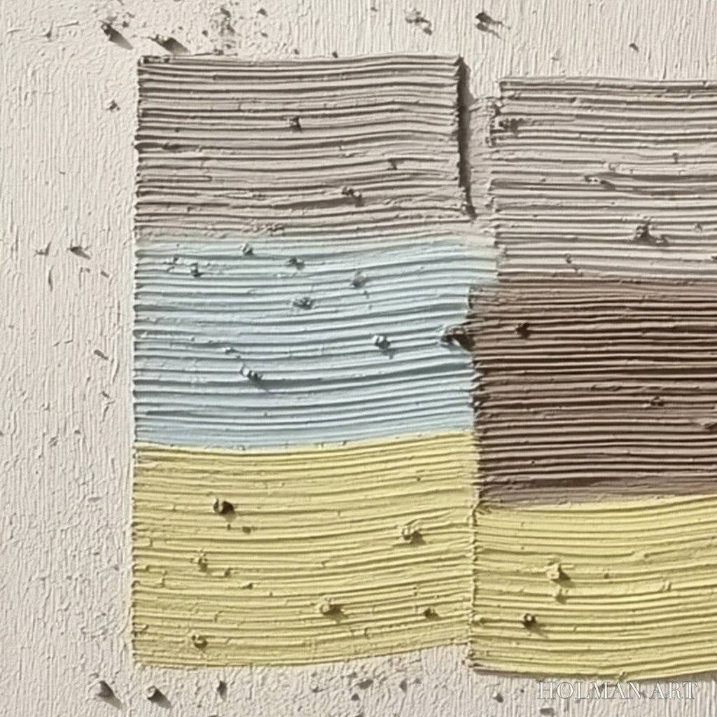 HOLMAN ART Strata – Textured Wabi Sabi Abstract Painting in Earthy Hues - image 3