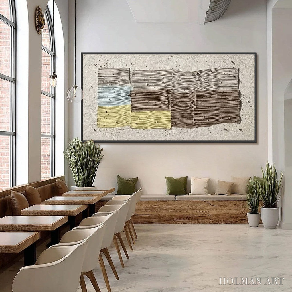 HOLMAN ART Strata – Textured Wabi Sabi Abstract Painting in Earthy Hues - image 6