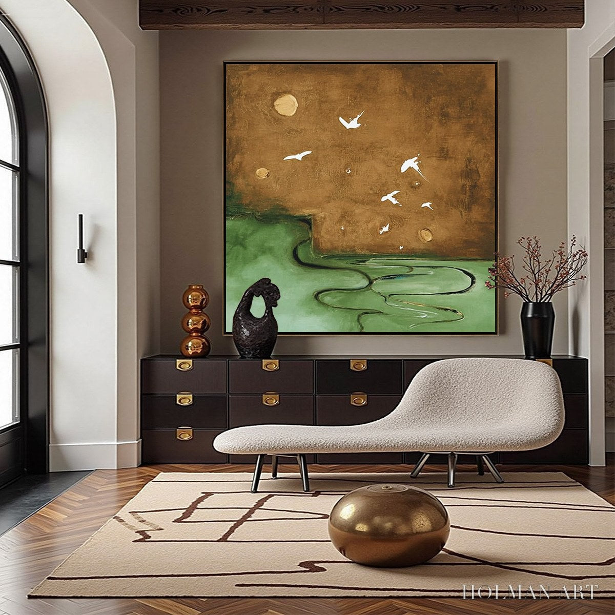 HOLMAN ART Sojourn – Earthy Wabi Sabi Abstract Landscape Painting - image 2