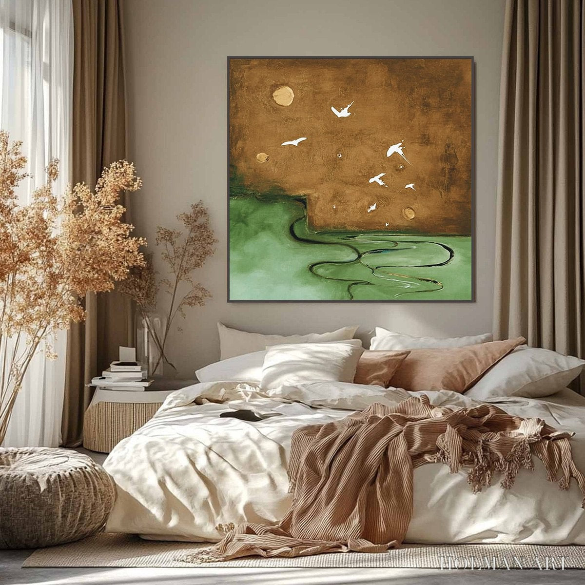 HOLMAN ART Sojourn – Earthy Wabi Sabi Abstract Landscape Painting - image 6
