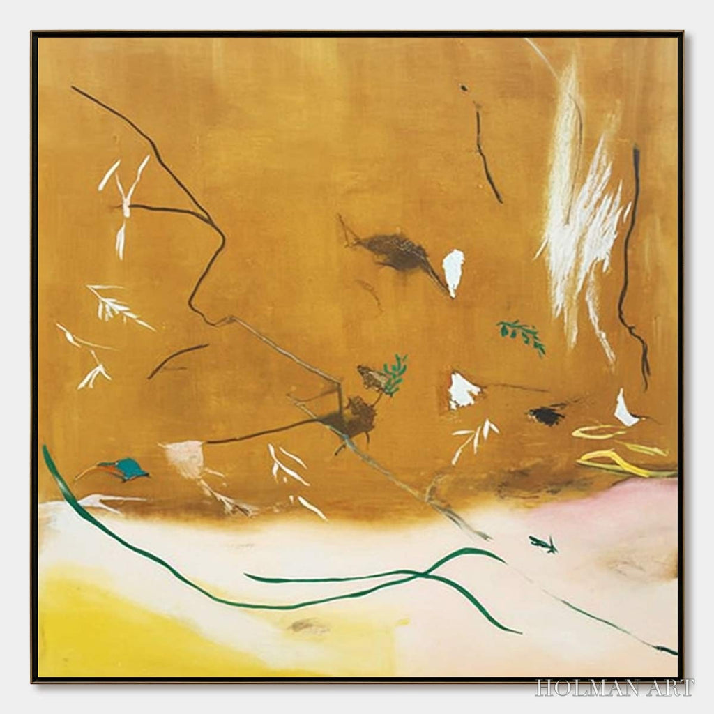 HOLMAN ART Autumn Whisper – Earthy Abstract Painting for Modern Wabi Sabi Decor - image 1