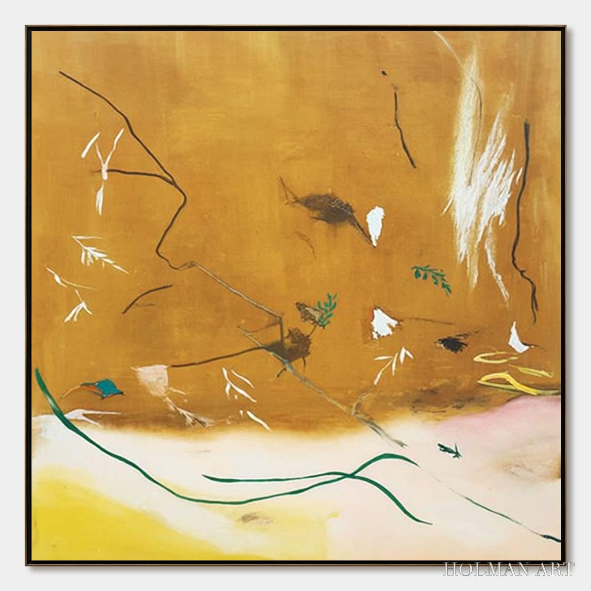 HOLMAN ART Autumn Whisper – Earthy Abstract Painting for Modern Wabi Sabi Decor - image 1