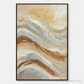 HOLMAN ART Coastal Drift – Wabi Sabi Inspired Textured Abstract Oil Painting - image 1
