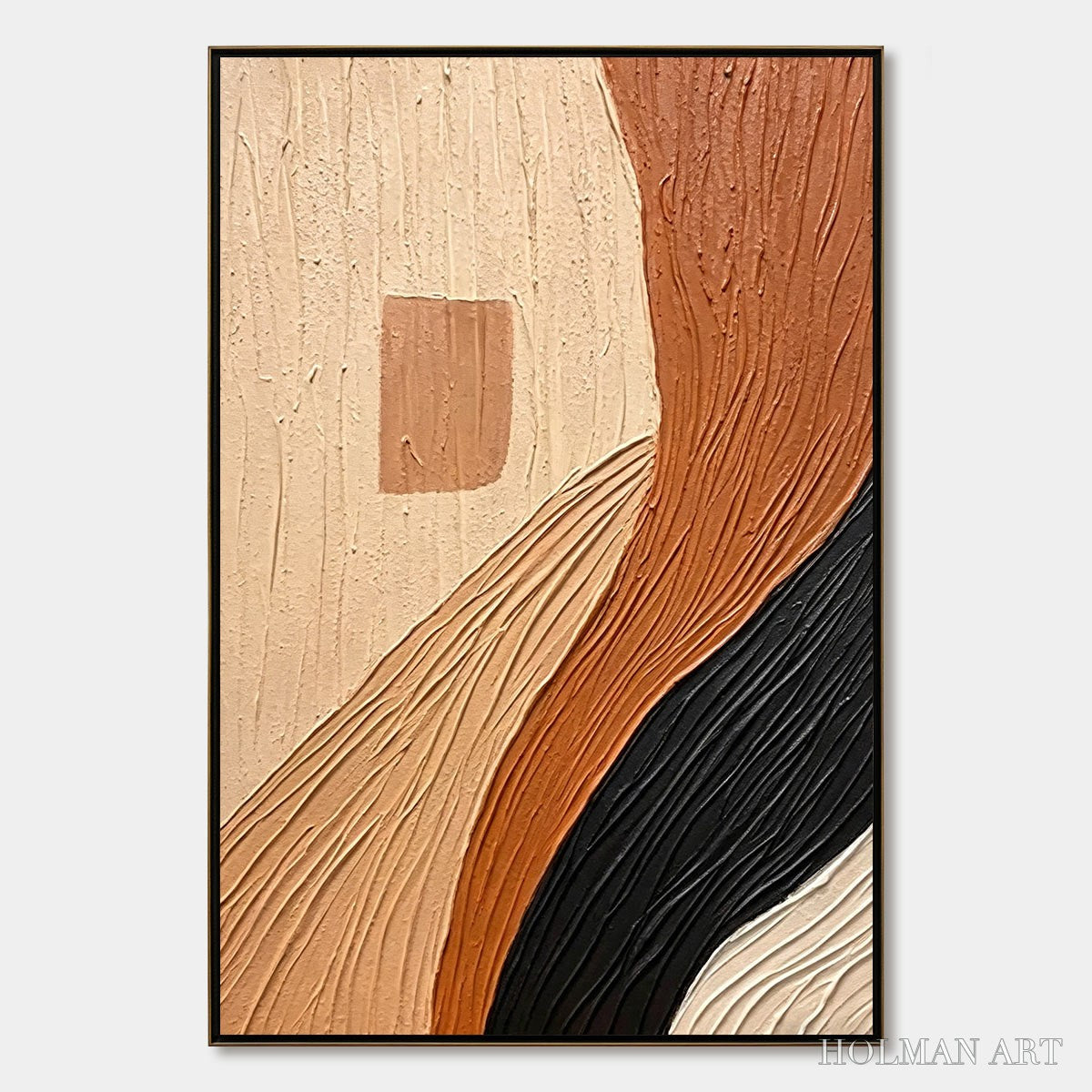 HOLMAN ART Terra Firma – Textured Wabi Sabi Abstract Painting in Earth Tones - image 1