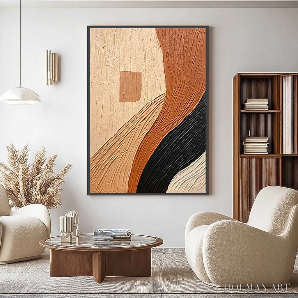 HOLMAN ART Terra Firma – Textured Wabi Sabi Abstract Painting in Earth Tones - image 2