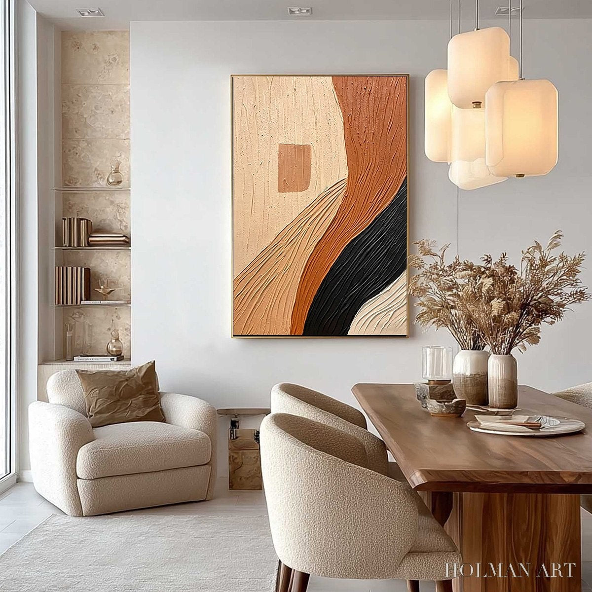 HOLMAN ART Terra Firma – Textured Wabi Sabi Abstract Painting in Earth Tones - image 4