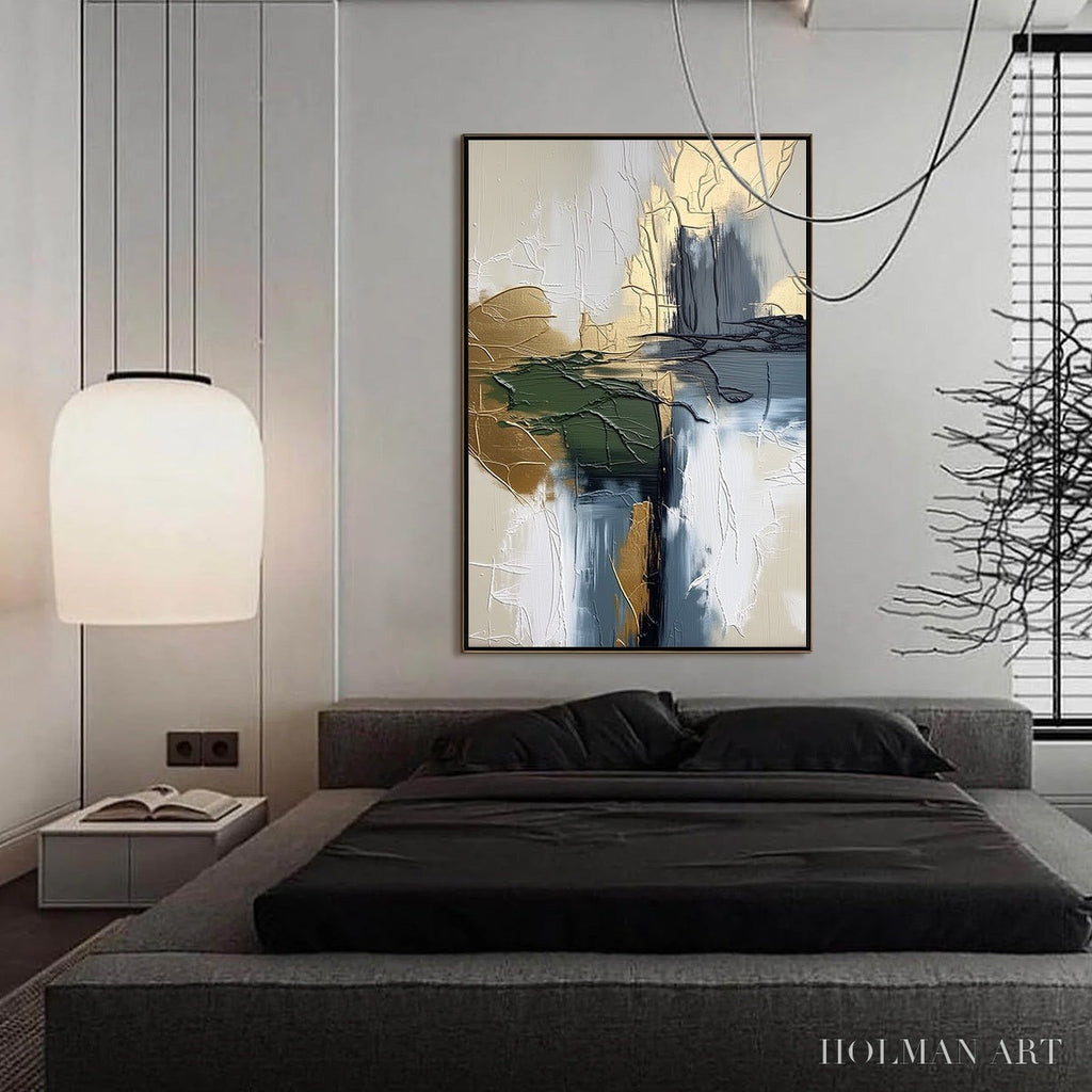 HOLMAN ART Verdant Echo – Textured Wabi Sabi Abstract Landscape Painting - image 4