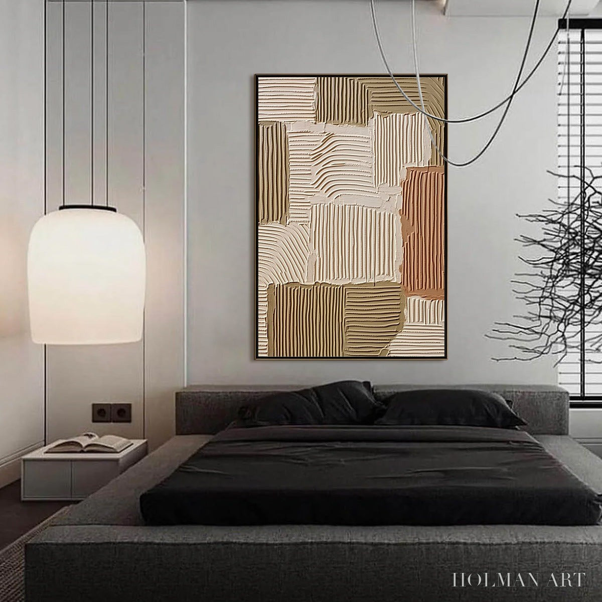 HOLMAN ART Terra Rhythms – Textured Wabi Sabi Abstract Painting in Earth Tones - image 4