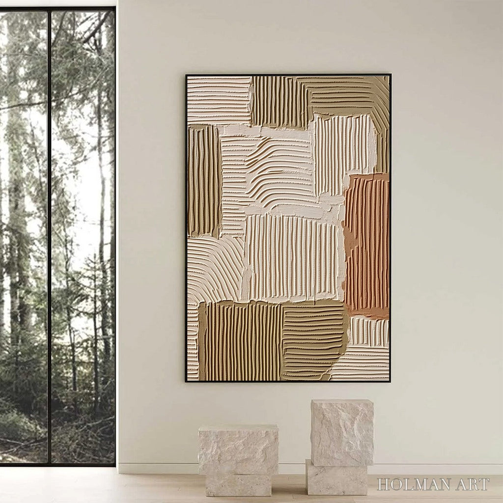 HOLMAN ART Terra Rhythms – Textured Wabi Sabi Abstract Painting in Earth Tones - image 6