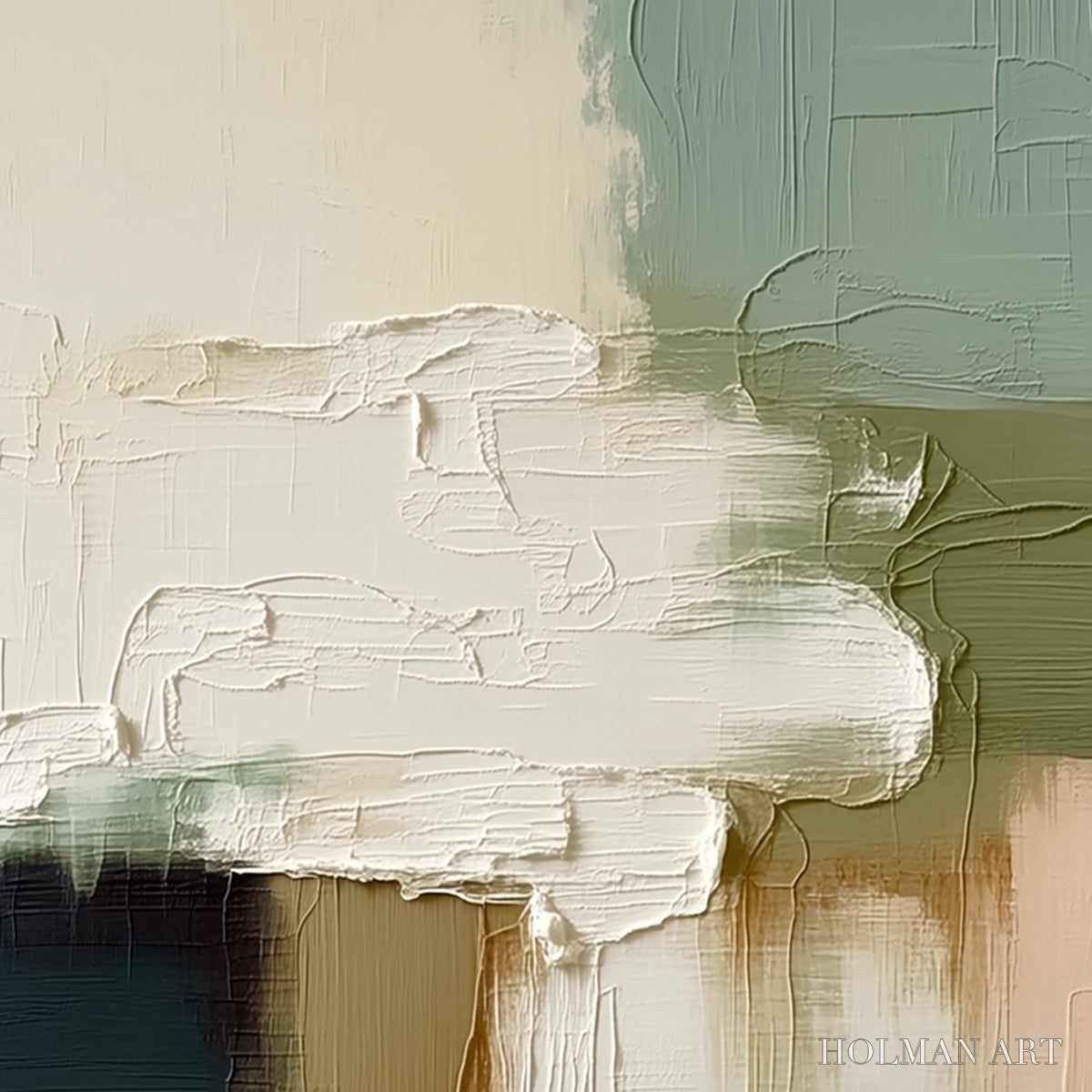 HOLMAN ART Strata – Textured Wabi Sabi Style Abstract Impasto Painting - image 3