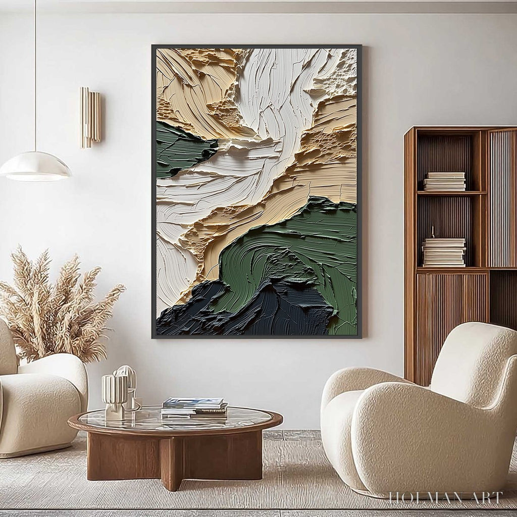 HOLMAN ART Terra Firma – Textured Wabi Sabi Abstract Landscape Painting - image 2