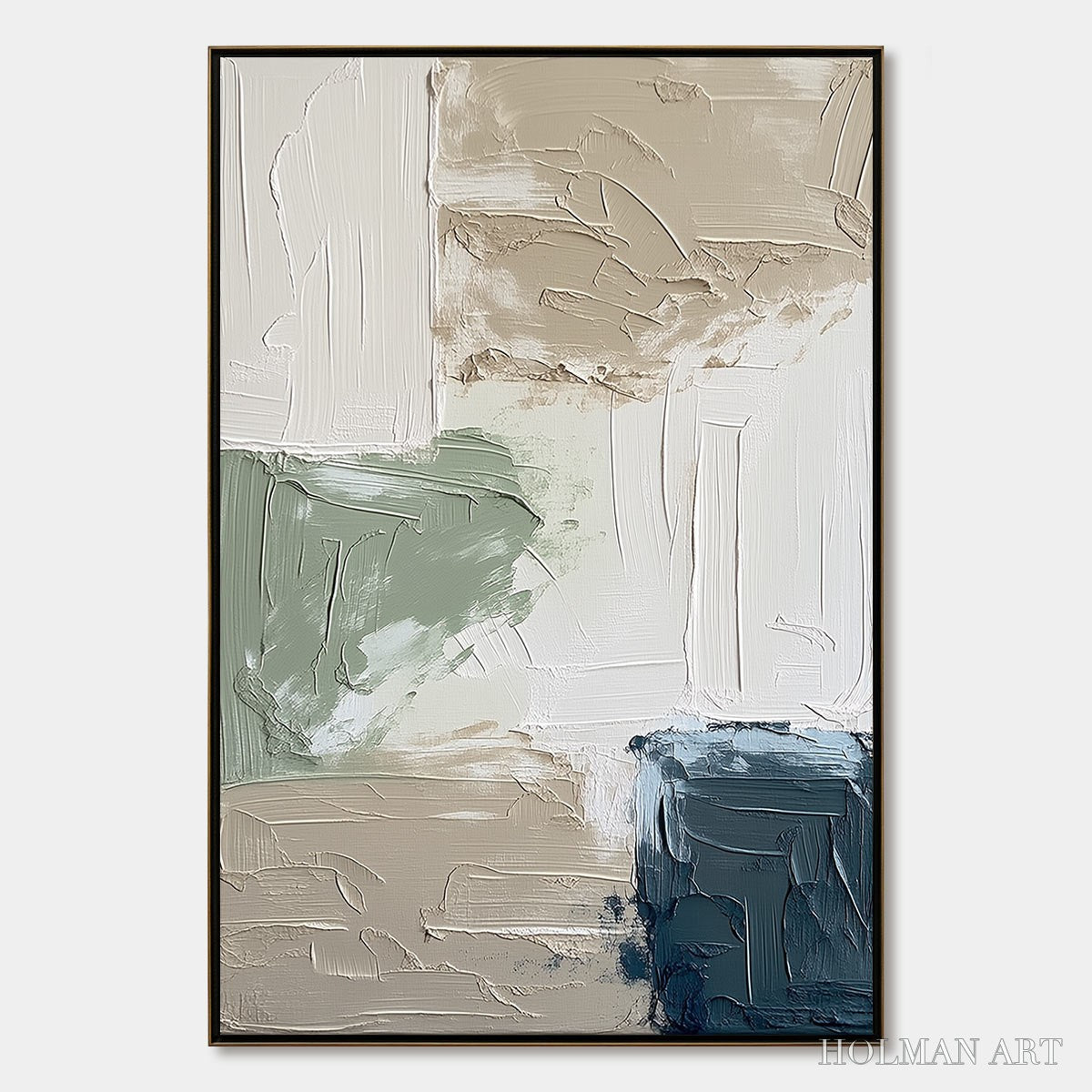 HOLMAN ART Urban Sanctuary – Textured Minimalist Abstract Painting - image 1
