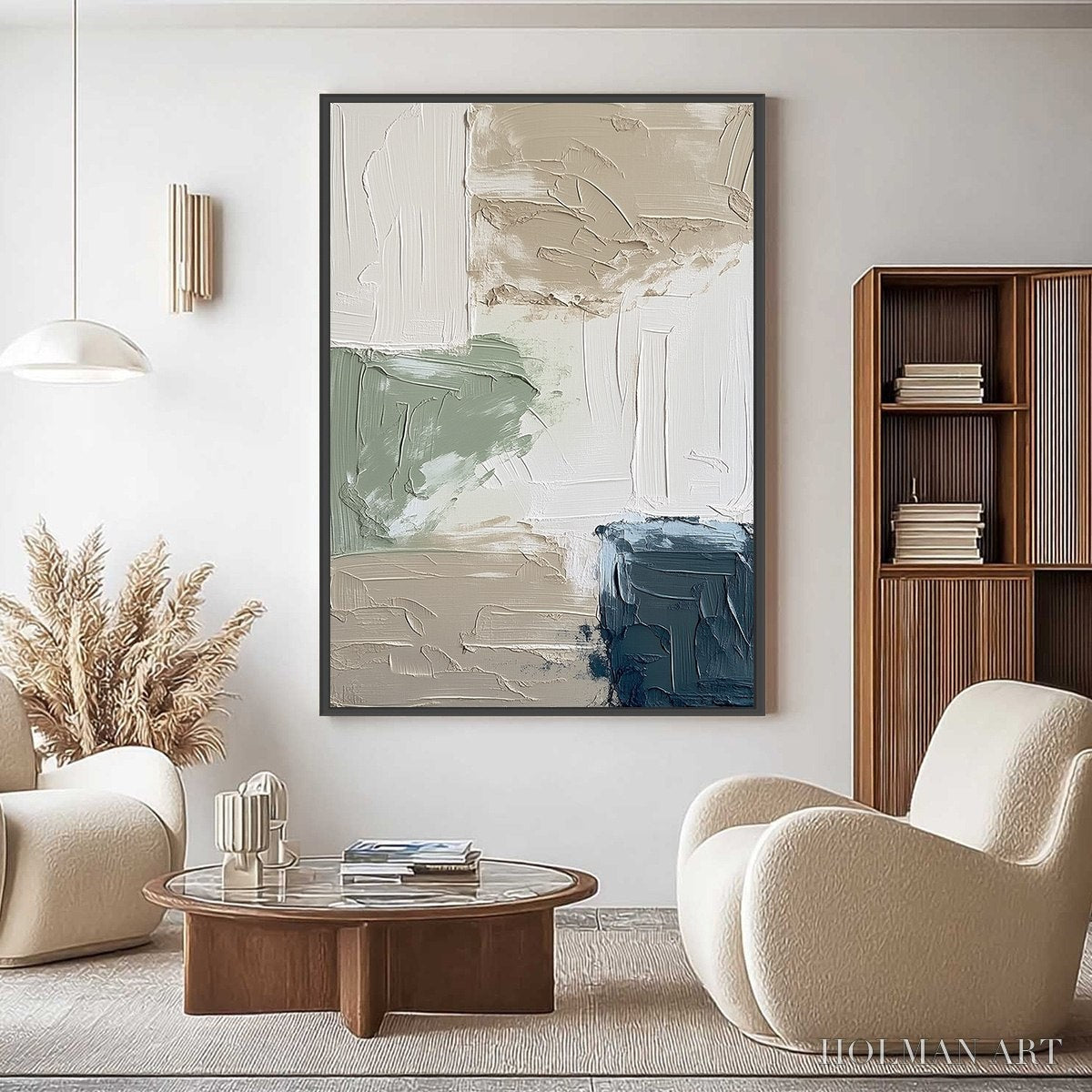 HOLMAN ART Urban Sanctuary – Textured Minimalist Abstract Painting - image 2