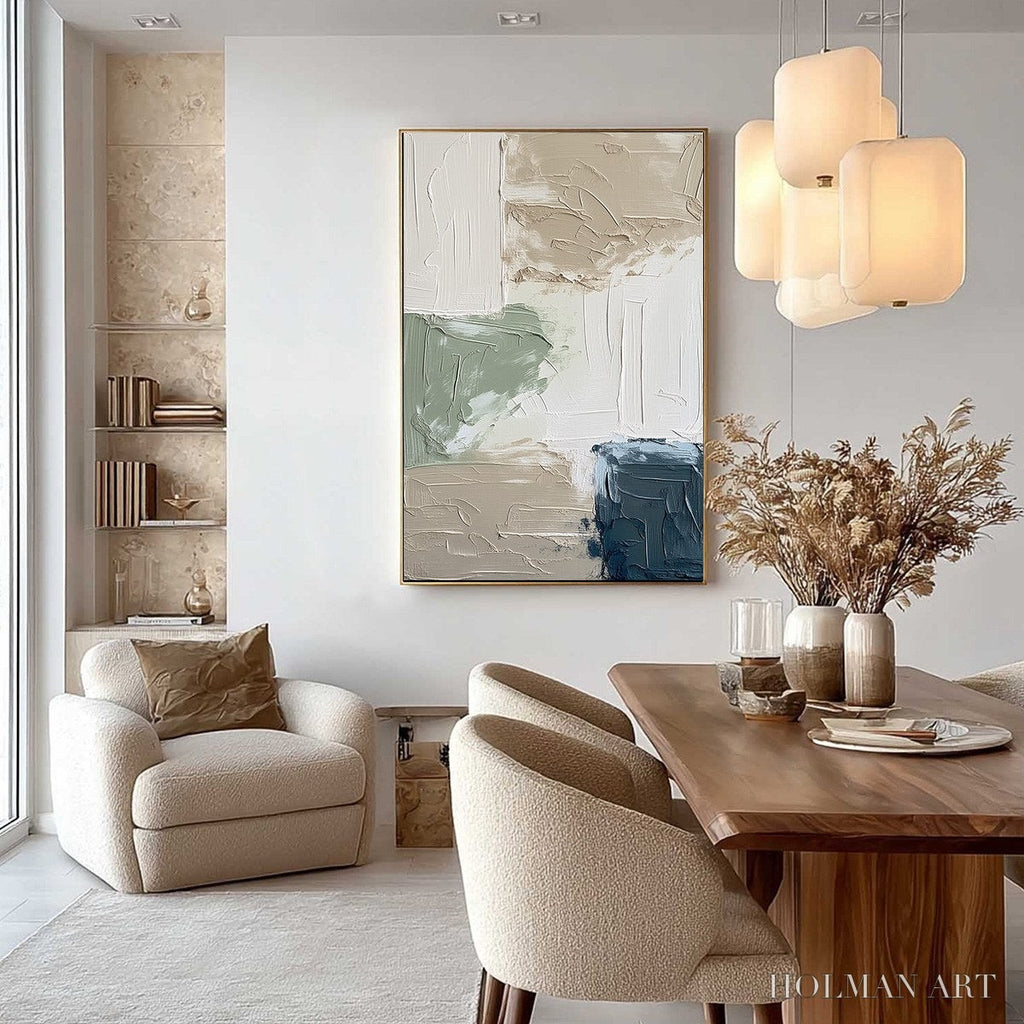 HOLMAN ART Urban Sanctuary – Textured Minimalist Abstract Painting - image 4
