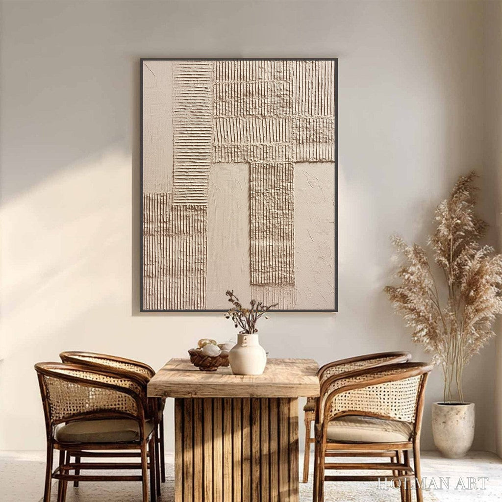 HOLMAN ART Terra Alba – Textured Wabi Sabi Minimalist Abstract Painting - image 2