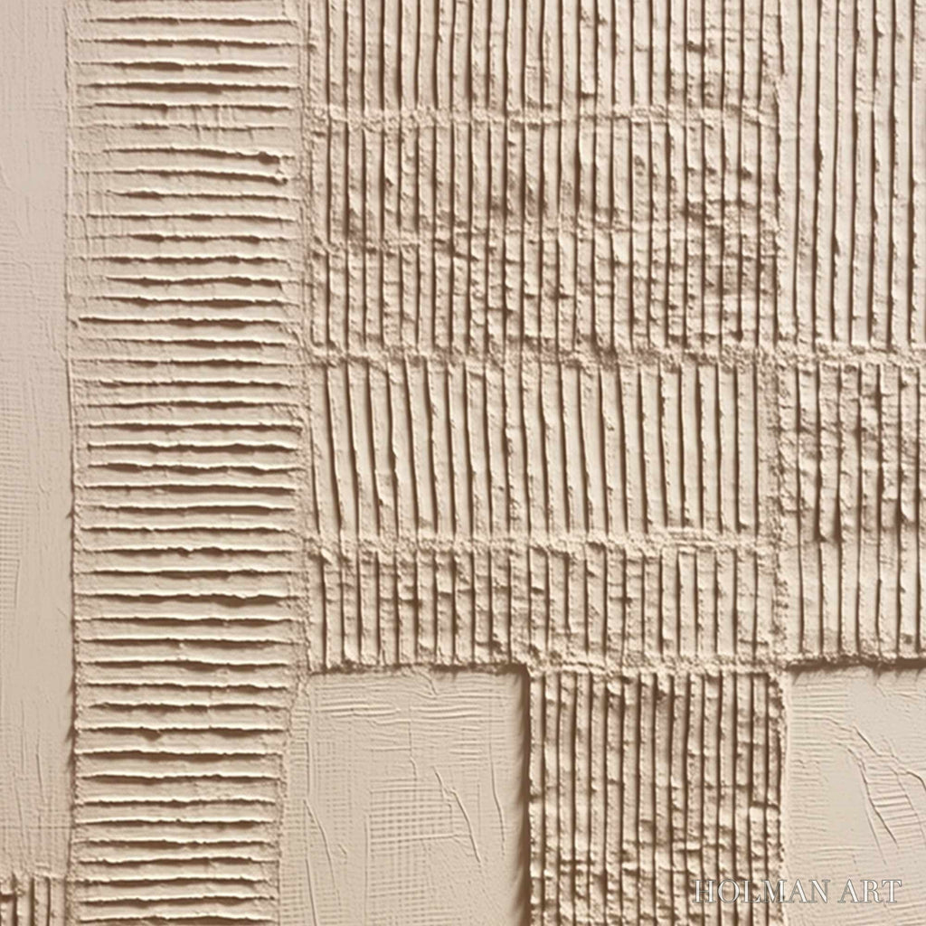 HOLMAN ART Terra Alba – Textured Wabi Sabi Minimalist Abstract Painting - image 3