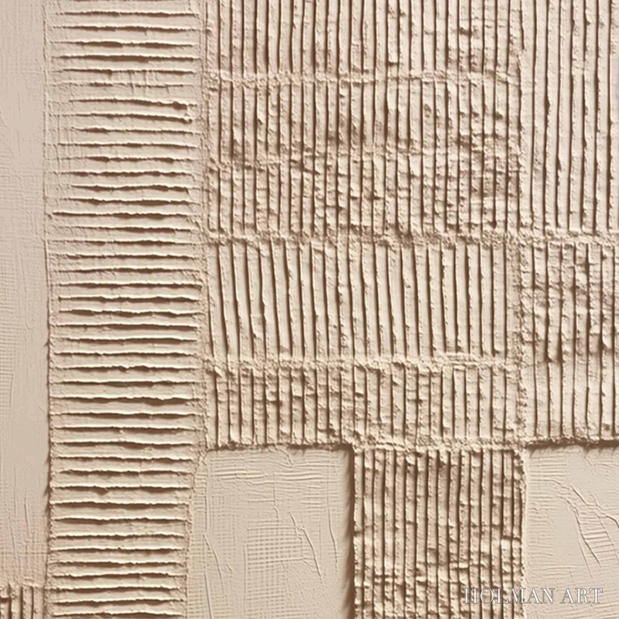 HOLMAN ART Terra Alba – Textured Wabi Sabi Minimalist Abstract Painting - image 3